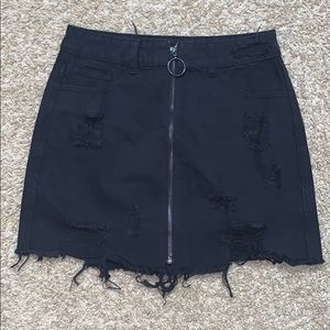 Black Jean skirt
